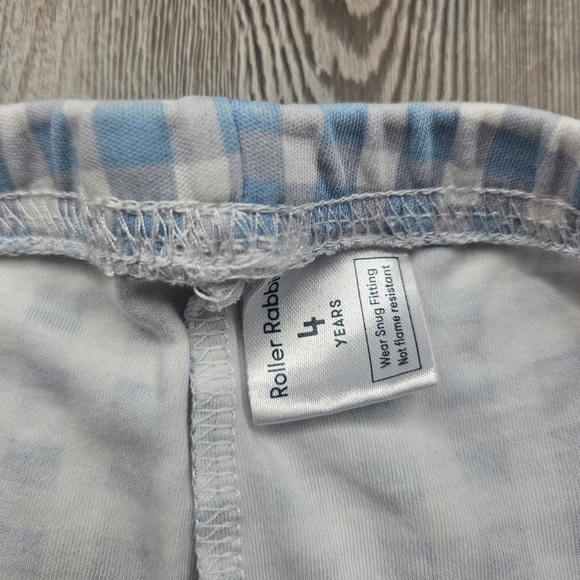 Roller Rabbit Youth PJ Pajama Pants Blue Plaid Size 4 - Picture 4 of 5
